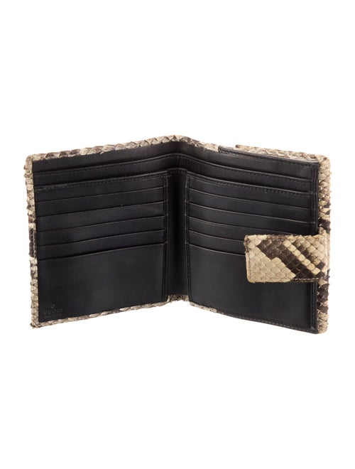 Gucci Python Animal Print Compact Wallet