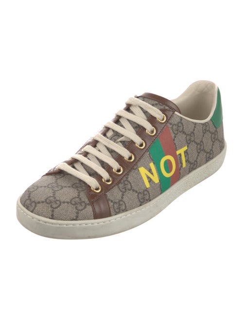 Gucci GG Supreme Leather Trim Embellishment Sneakers