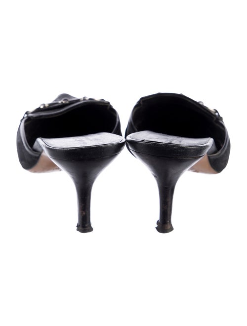 Gucci Horsebit Accent Canvas Slides