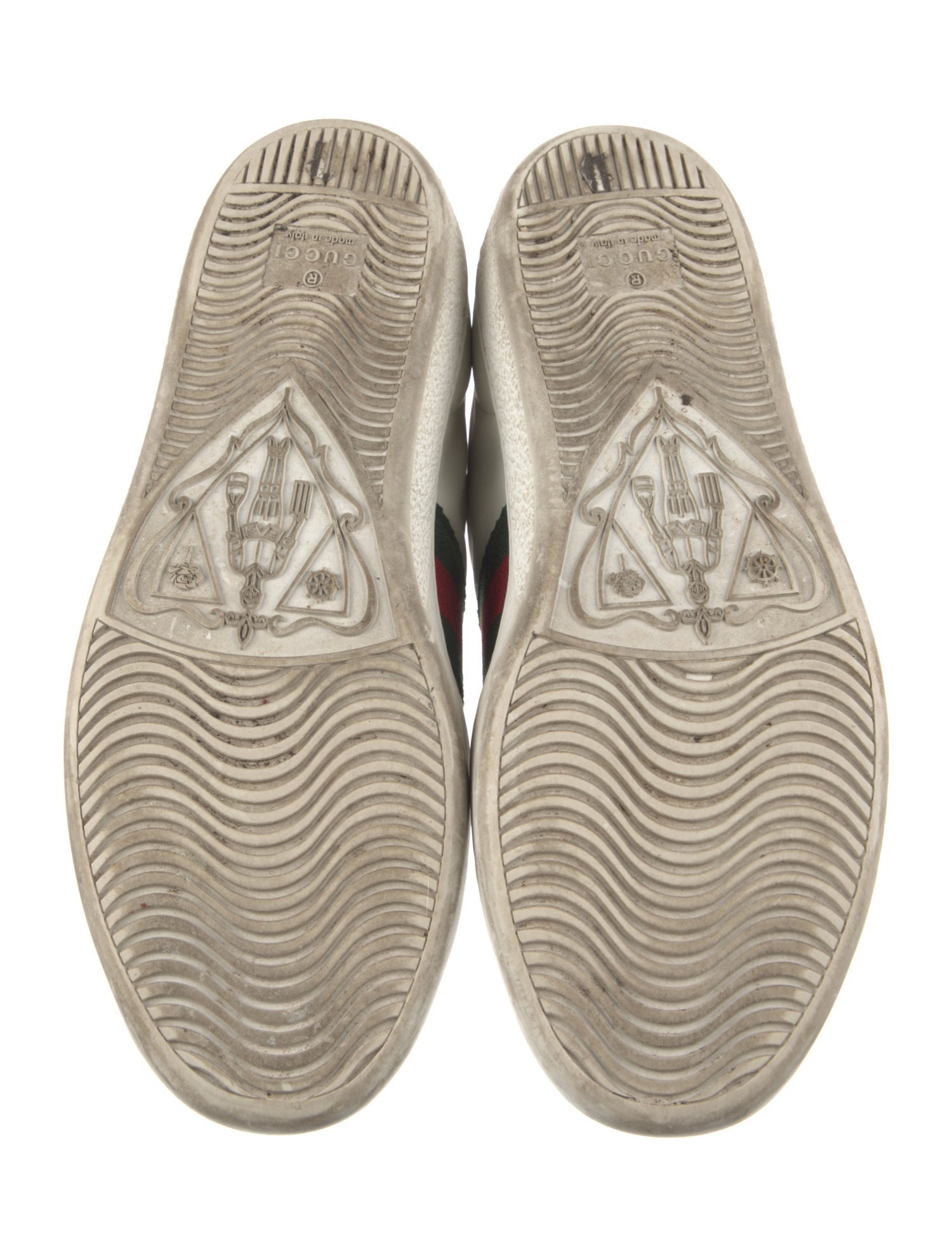 Gucci Web Accent Leather Sneakers