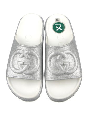 Gucci Interlocking G Logo Glitter Slides