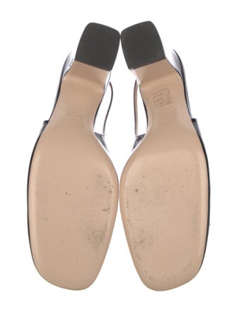 Gucci Horsebit Accent Patent Leather Slingback Pumps