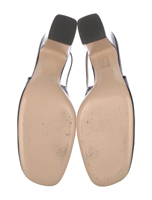 Gucci Horsebit Accent Patent Leather Slingback Pumps