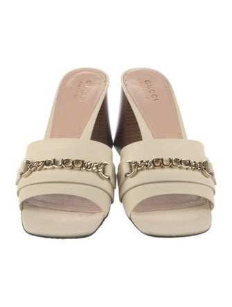 Gucci Quilted Pattern Leather Slides