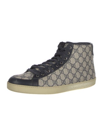 Gucci GG Supreme Leather Trim Embellishment Sneakers