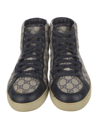 Gucci GG Supreme Leather Trim Embellishment Sneakers