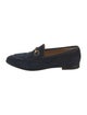 Gucci Suede Leather Trim Embellishment Loafers