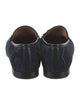 Gucci Suede Leather Trim Embellishment Loafers