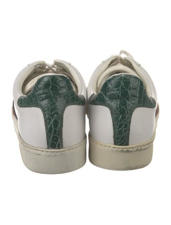 Gucci Web Accent Leather Sneakers