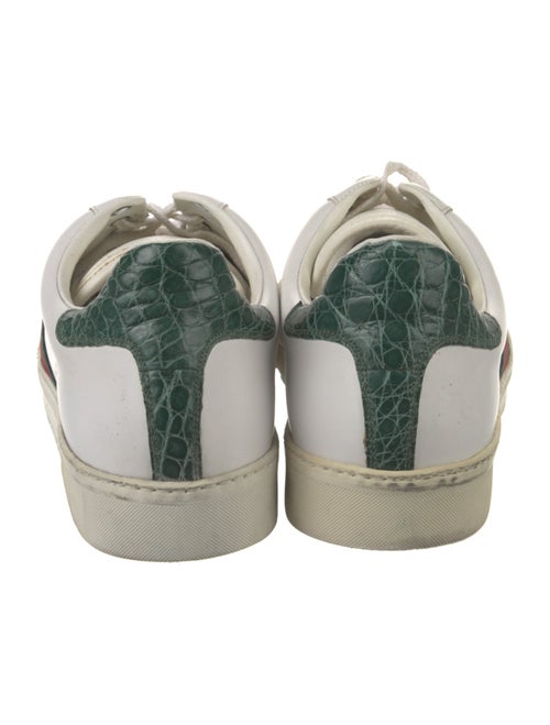 Gucci Web Accent Leather Sneakers