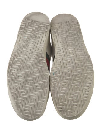 Gucci Web Accent Leather Sneakers