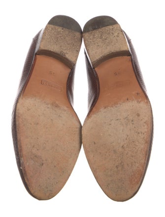 Gucci Horsebit Accent Lizard Loafers