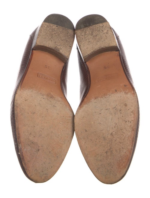 Gucci Horsebit Accent Lizard Loafers