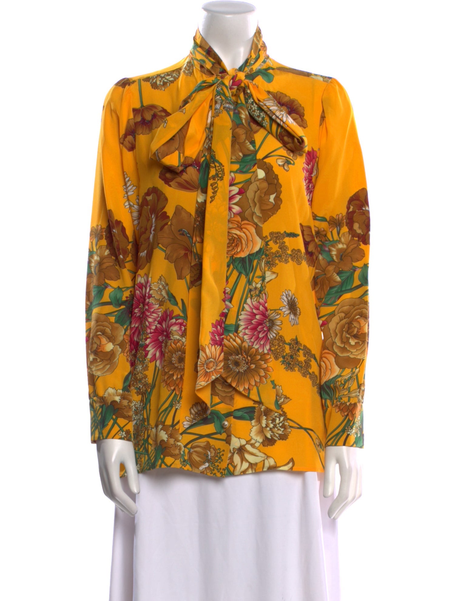 Gucci 2018 Silk Button-Up Top