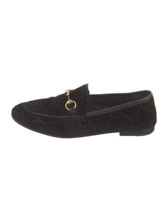 Gucci Horsebit Accent Velvet Loafers