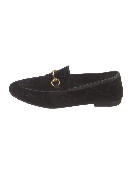 Gucci Horsebit Accent Velvet Loafers