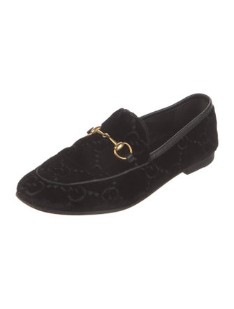 Gucci Horsebit Accent Velvet Loafers