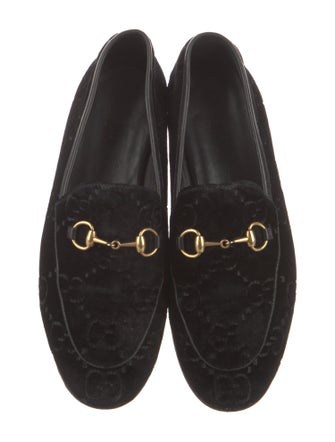 Gucci Horsebit Accent Velvet Loafers