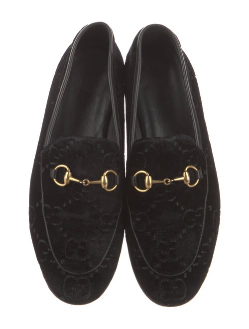 Gucci Horsebit Accent Velvet Loafers