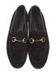 Gucci Horsebit Accent Velvet Loafers
