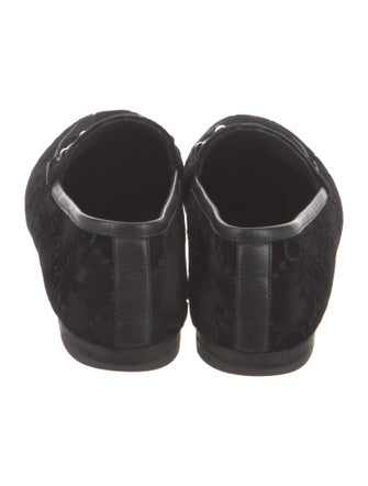 Gucci Horsebit Accent Velvet Loafers