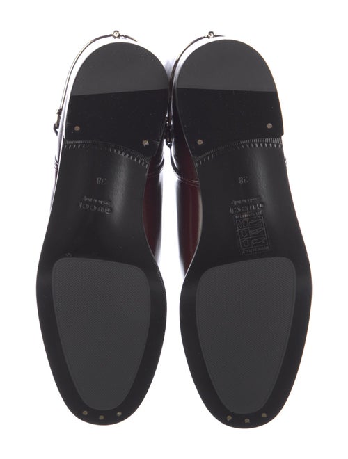 Gucci Web Accent Patent Leather Riding Boots