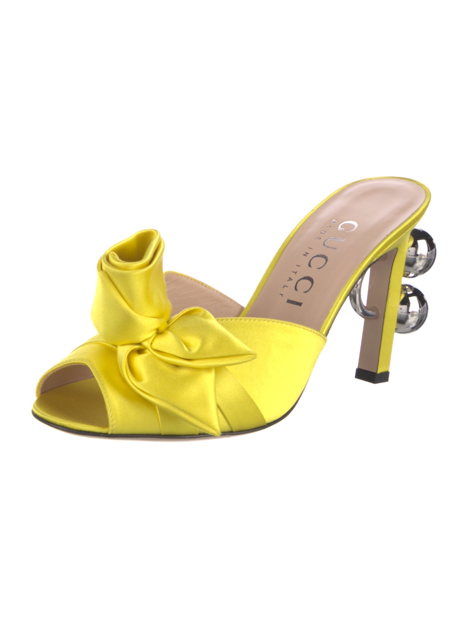 Gucci Satin Bow Accents Slides