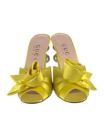 Gucci Satin Bow Accents Slides