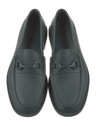 Gucci Horsebit Accent Rubber Dress Loafers