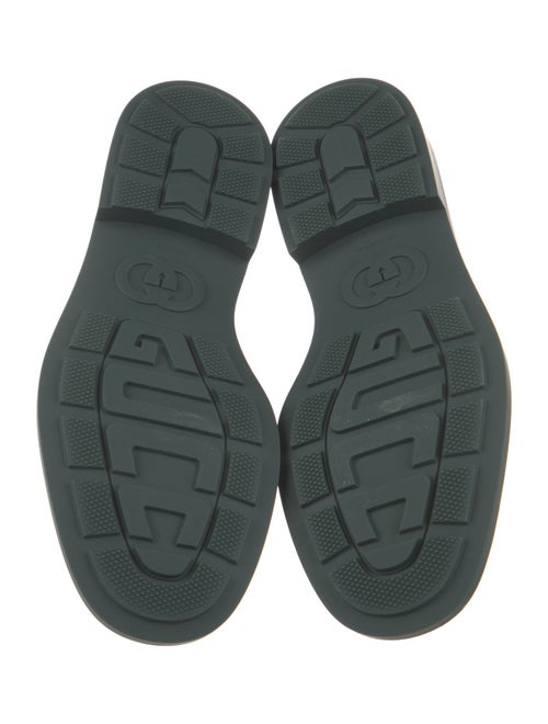 Gucci Horsebit Accent Rubber Dress Loafers