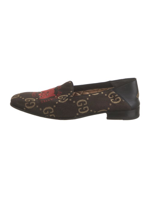 Gucci GG Logo Canvas Dress Loafers