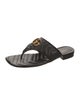 Gucci Double G Logo Leather Slides