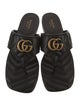 Gucci Double G Logo Leather Slides