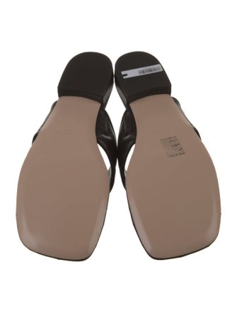 Gucci Double G Logo Leather Slides