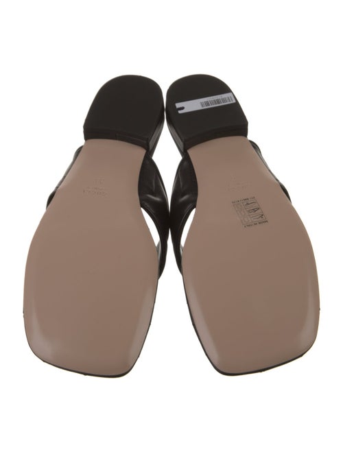 Gucci Double G Logo Leather Slides
