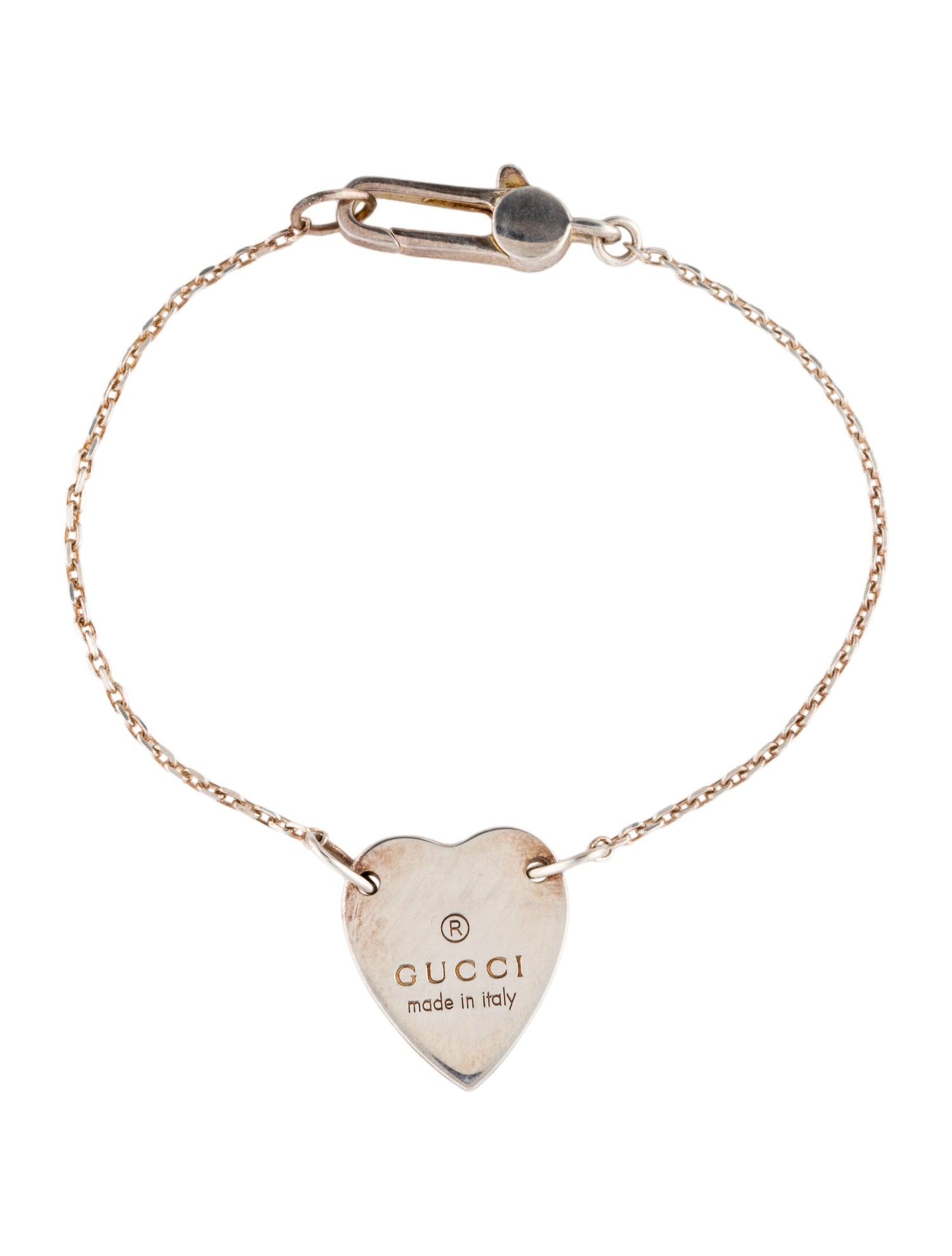 Gucci Trademark Heart Station Bracelet