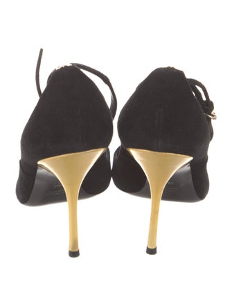 Gucci Interlocking G Logo Suede D'Orsay Pumps