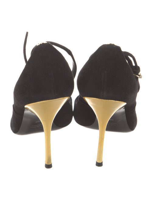 Gucci Interlocking G Logo Suede D'Orsay Pumps