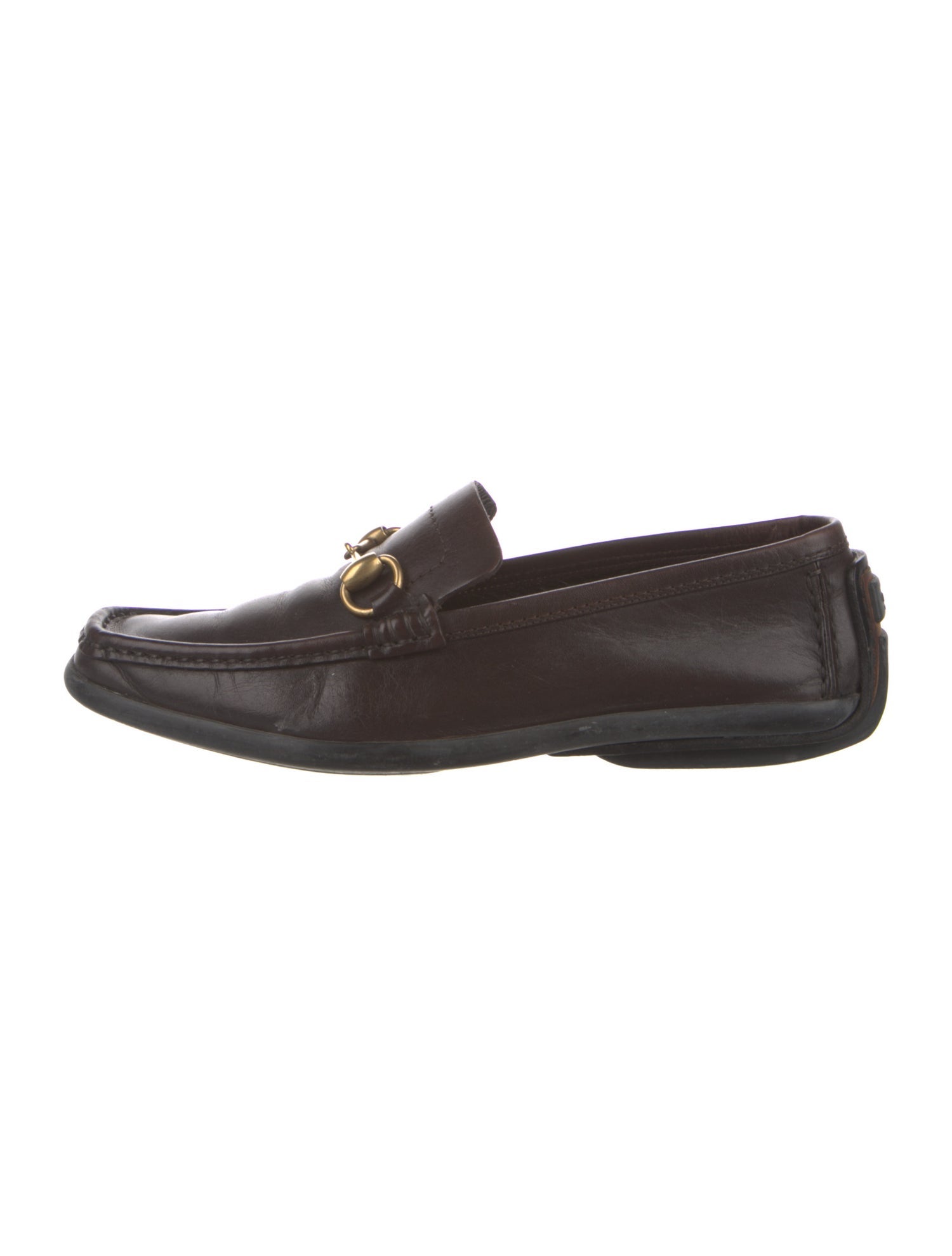 Gucci Horsebit Accent Leather Loafers