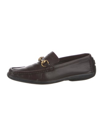 Gucci Horsebit Accent Leather Loafers