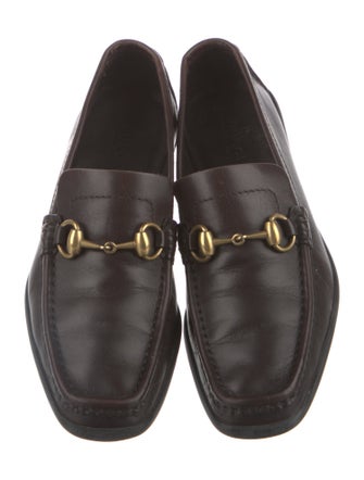 Gucci Horsebit Accent Leather Loafers