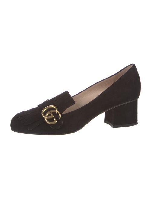 Gucci Double G Logo Suede Pumps