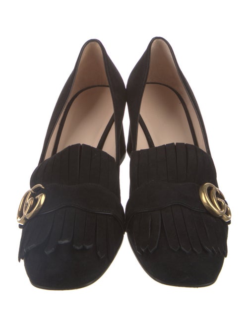 Gucci Double G Logo Suede Pumps