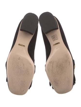 Gucci Double G Logo Suede Pumps
