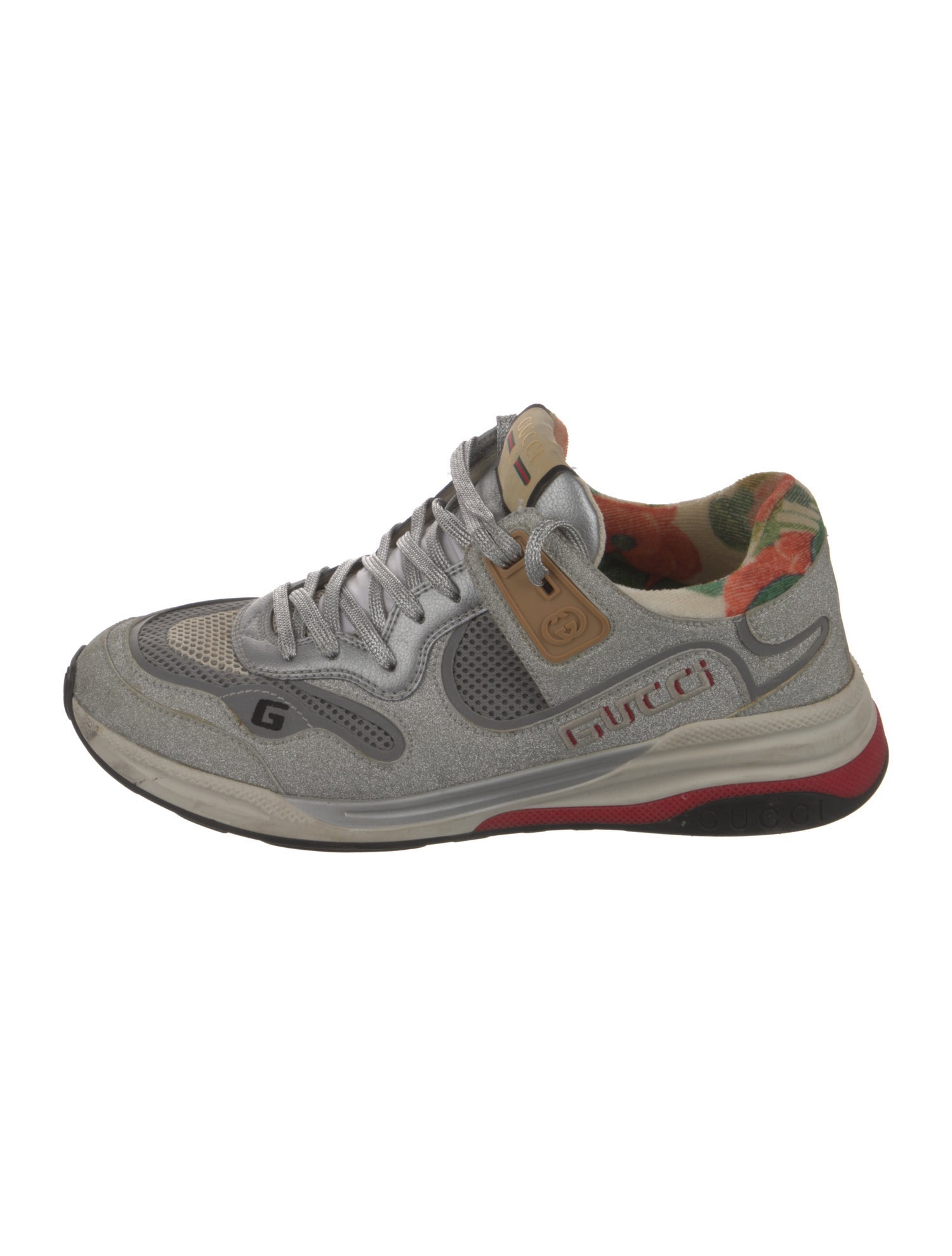 Gucci Interlocking G Logo Glitter Accents Sneakers