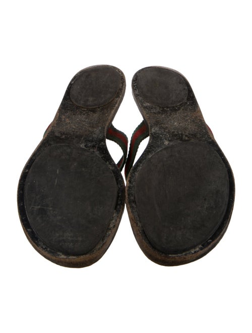 Gucci Web Accent T-Strap Sandals