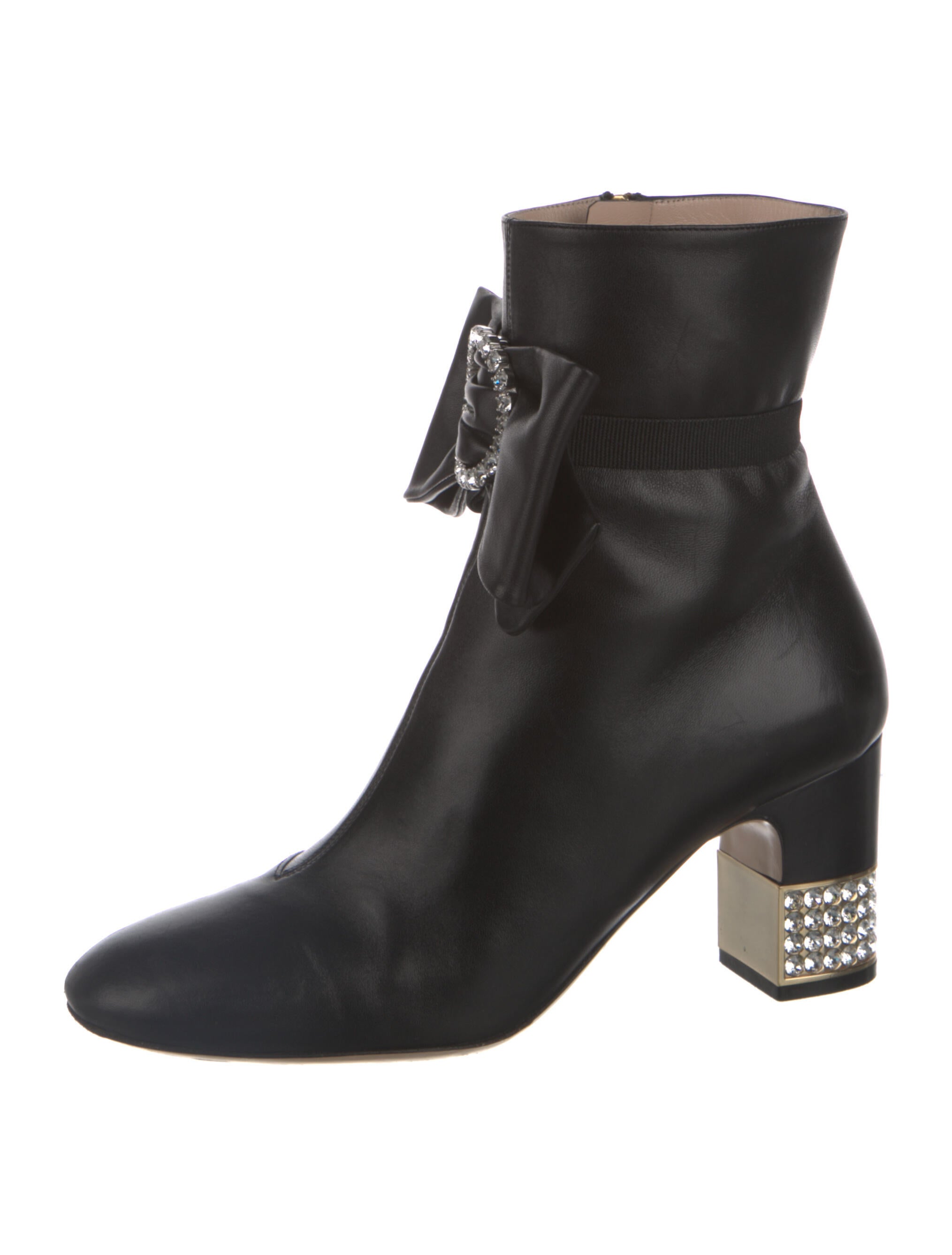 Gucci Horsebit Accent Leather Boots