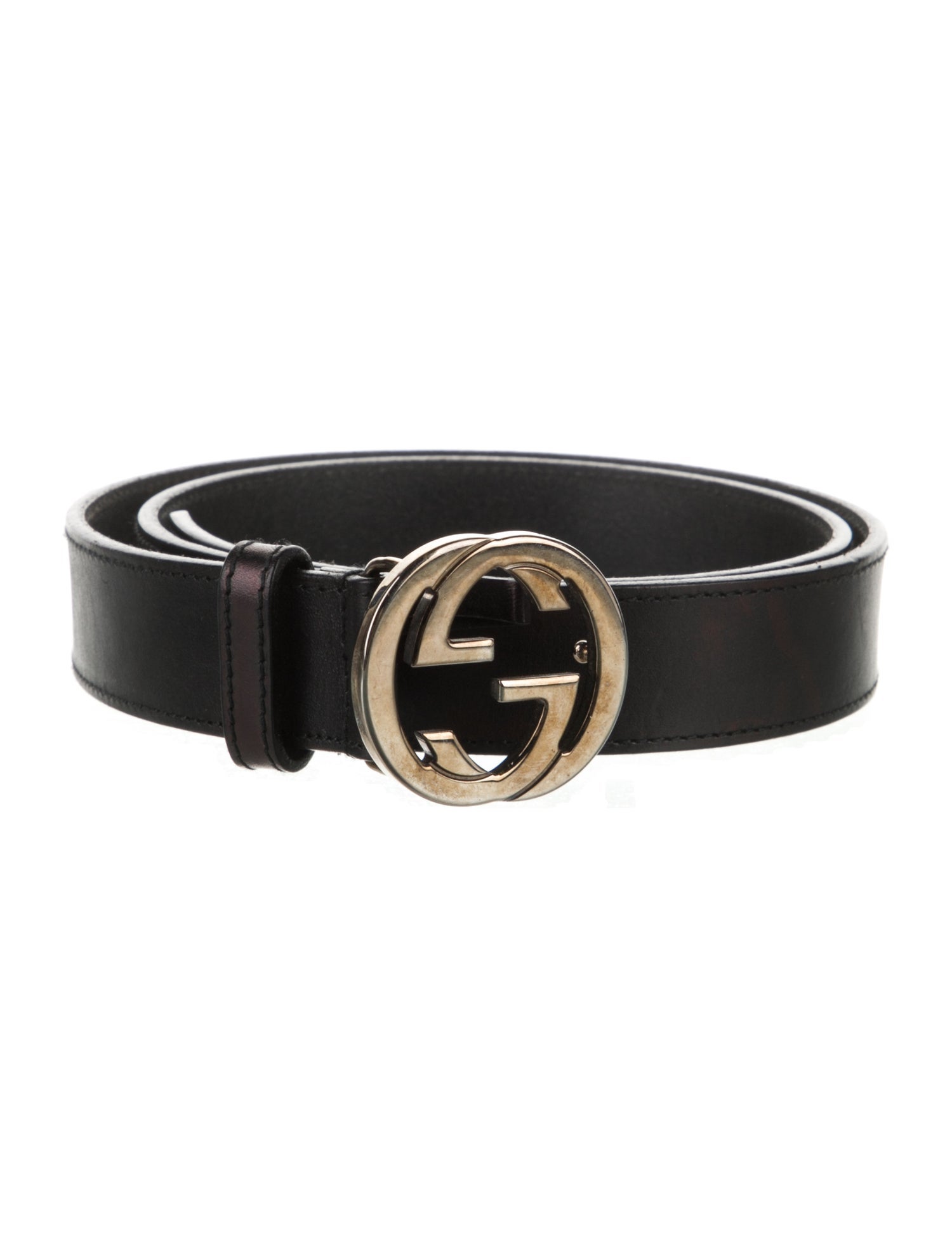 Gucci Interlocking G Logo Leather Belt