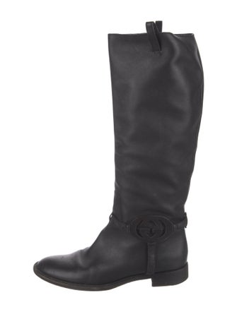 Gucci Leather Riding Boots