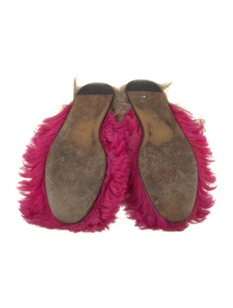 Gucci Horsebit Accent Shearling Mules